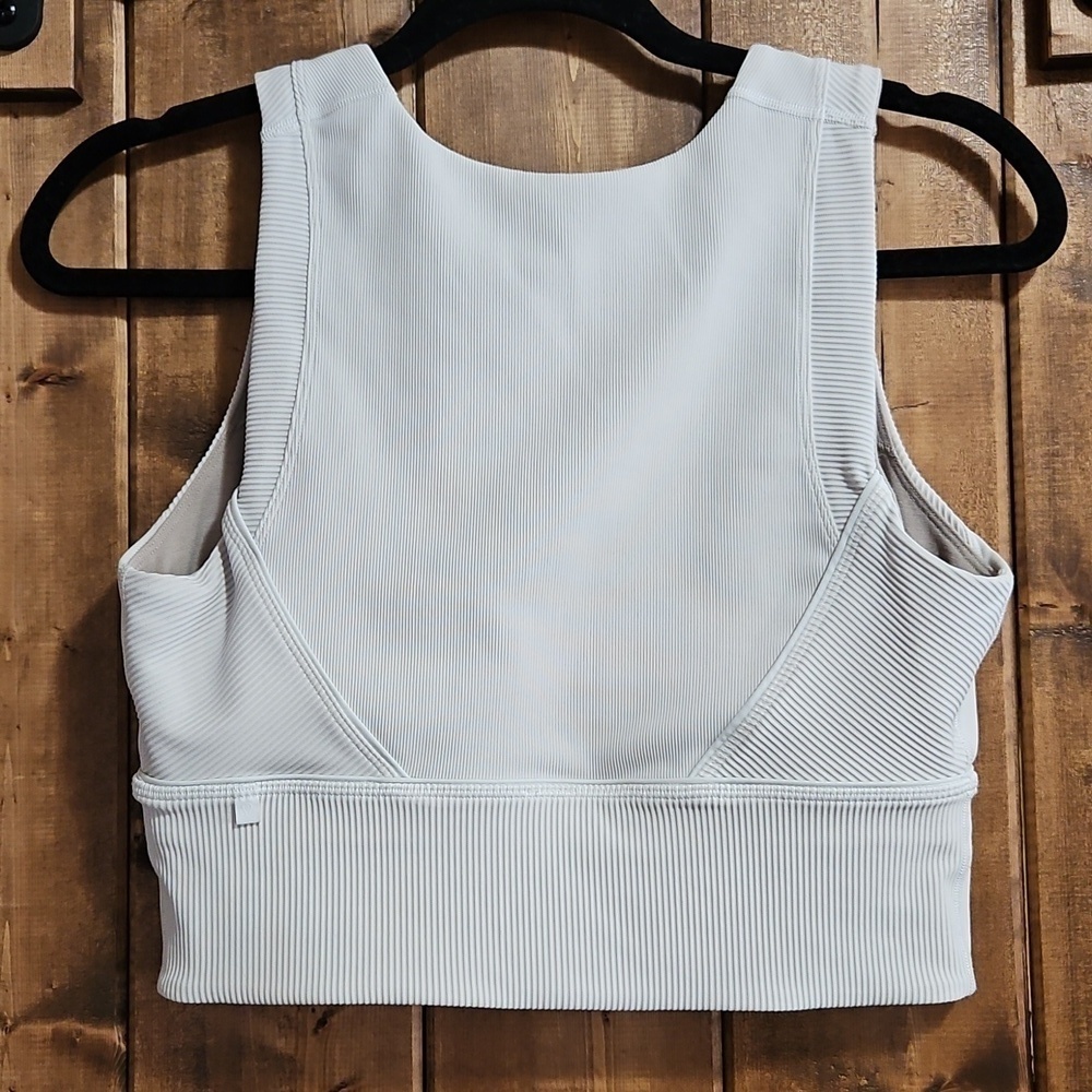 Lululemon White Kick Serve High Coverage Long Line Bra Size 10 - Picture 7 of 16